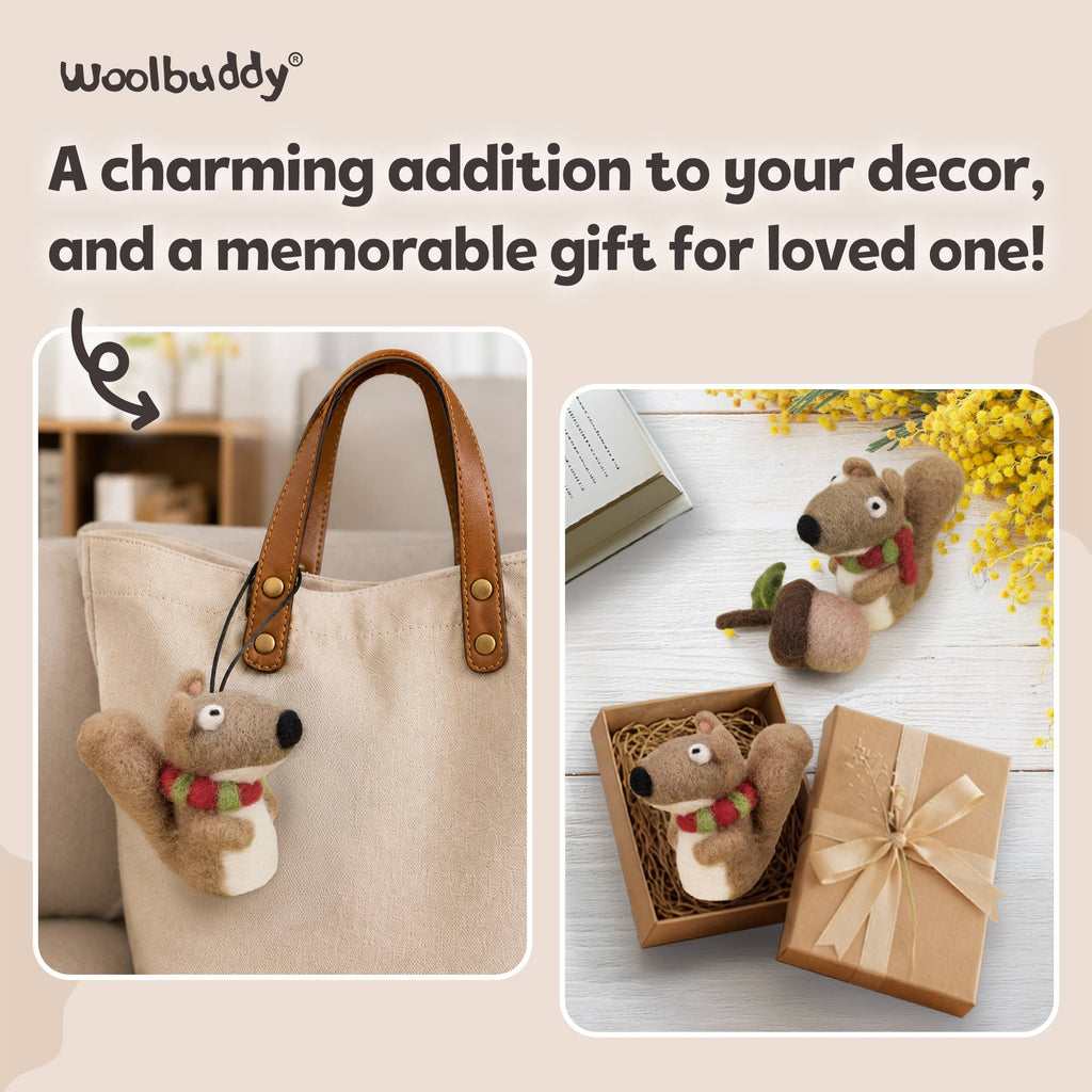 Woolbuddy Needlefelting Squirrel Needle Felting Kit