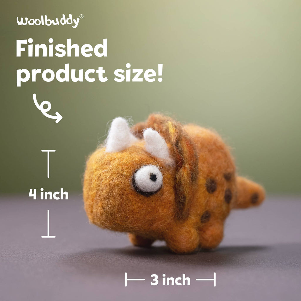Woolbuddy Needlefelting Triceratops Needle Felting Kit