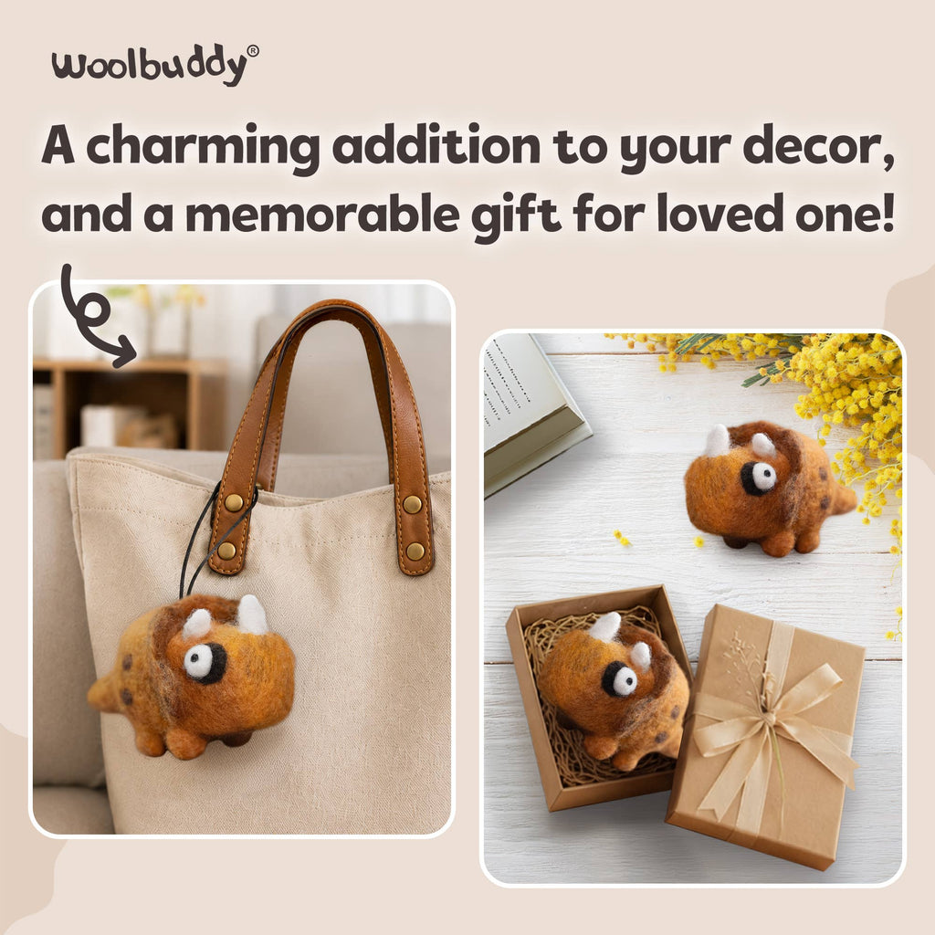 Woolbuddy Needlefelting Triceratops Needle Felting Kit