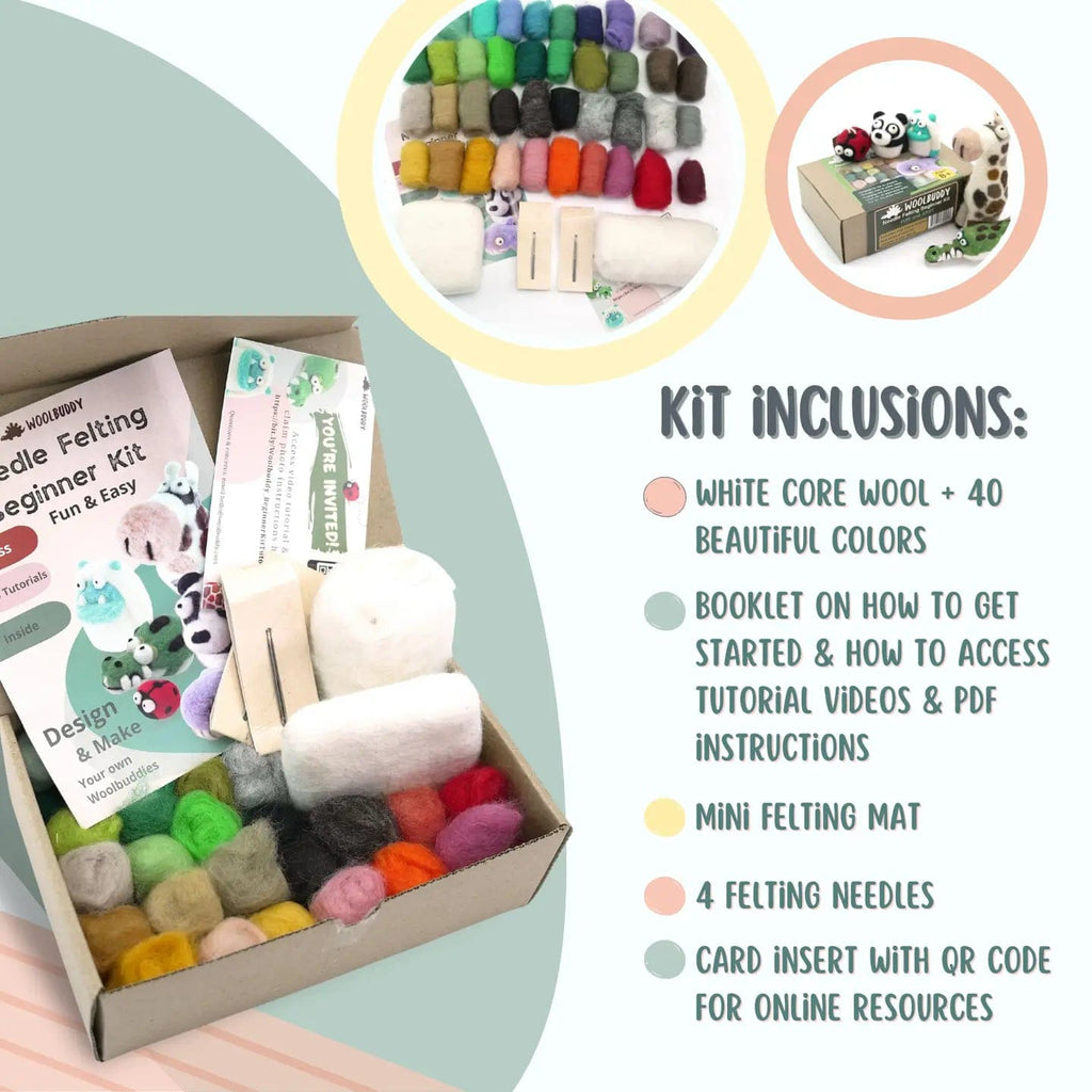 Woolbuddy Needlefelting Woolbuddy Needle Felting Beginner Kit