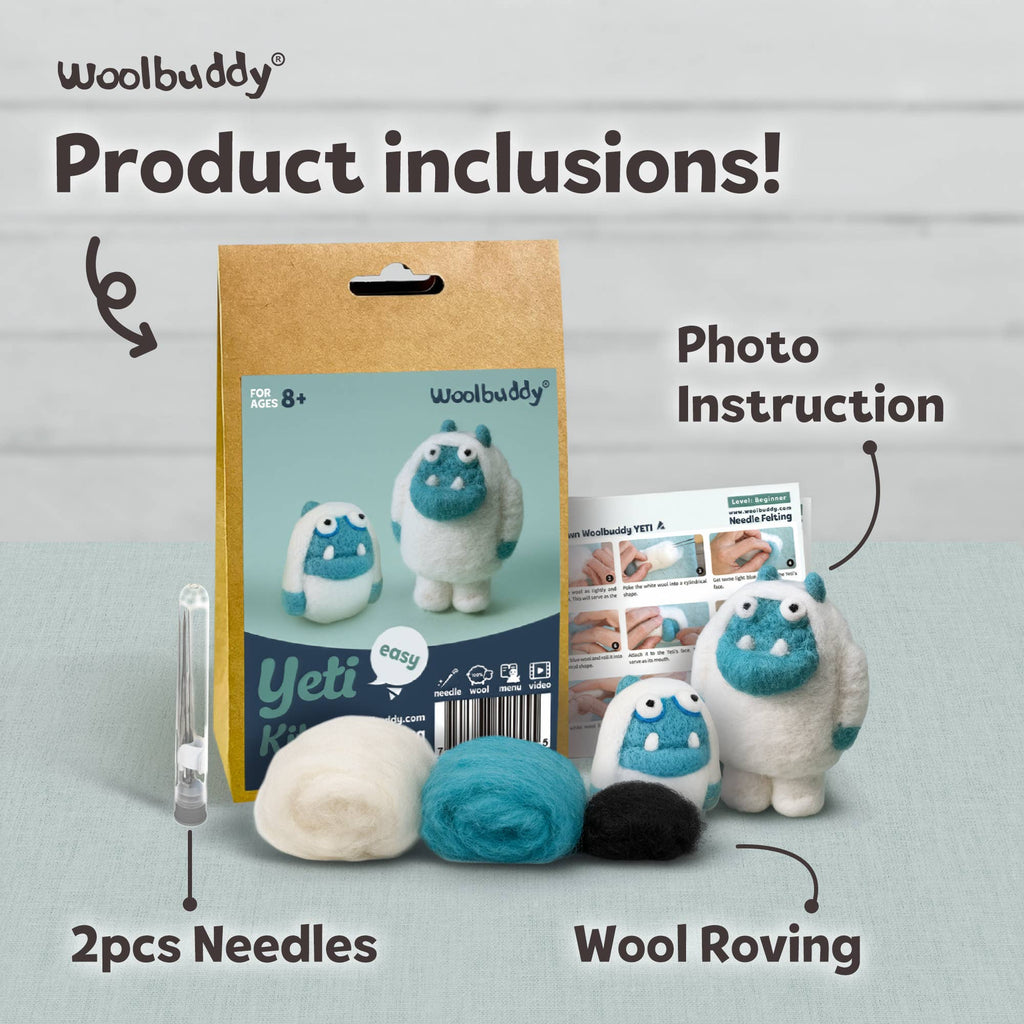 Woolbuddy Needlefelting Yeti Needle Felting Kit