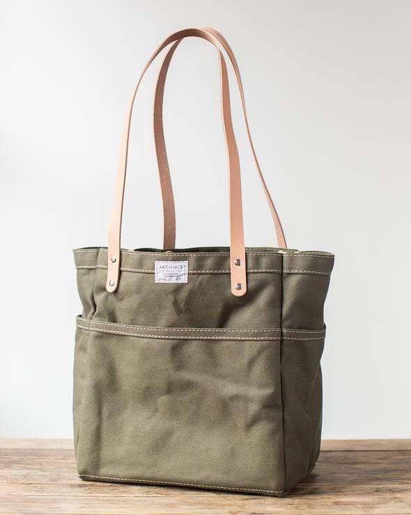 ARTIFACT BAG CO Tools & Gifts Olive Canvas Tote & Knitting Bag