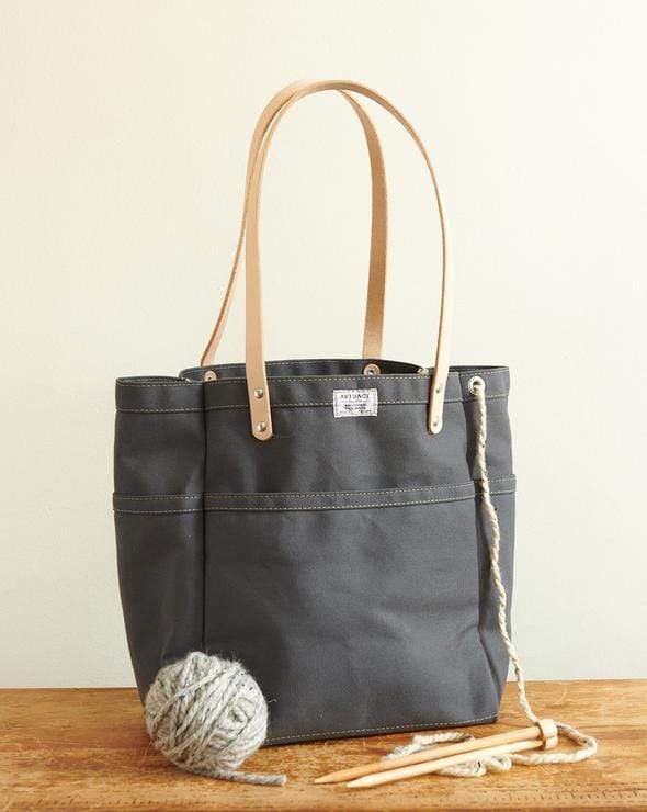 ARTIFACT BAG CO Tools & Gifts Slate (Knitting) Canvas Tote & Knitting Bag
