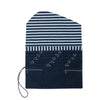 Della Q Tools & Gifts Navy Linen Tri-fold Circular Case