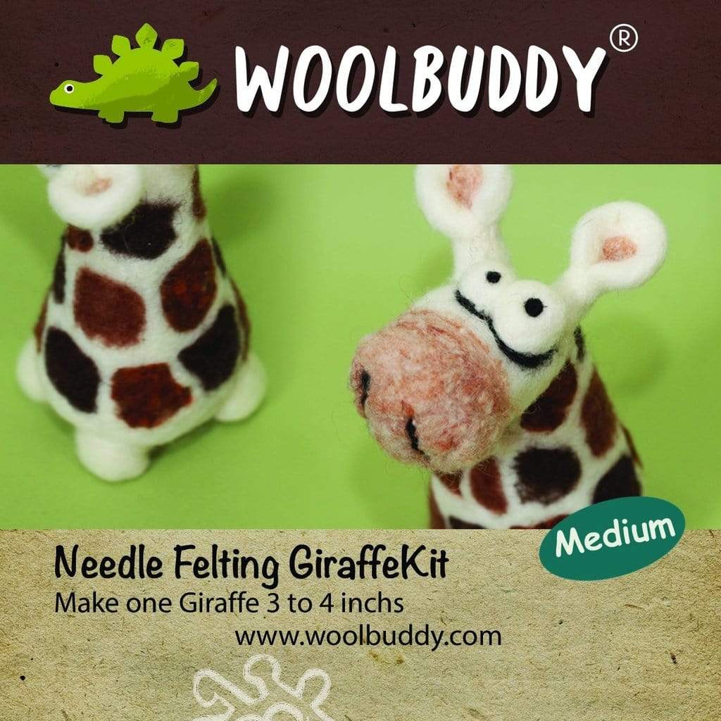 Ewe-nique Knits Giraffe Wool Buddy Needle Felting Kits