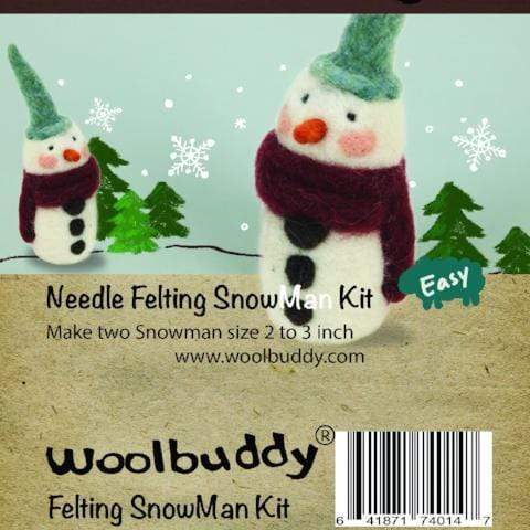 Ewe-nique Knits Snowman Wool Buddy Needle Felting Kits
