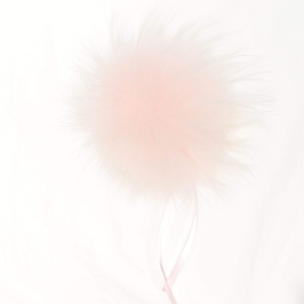 Schildkraut Fur Co. Tools & Gifts Dyed Baby Pink White Finn Fur Pompoms by Schildkraut