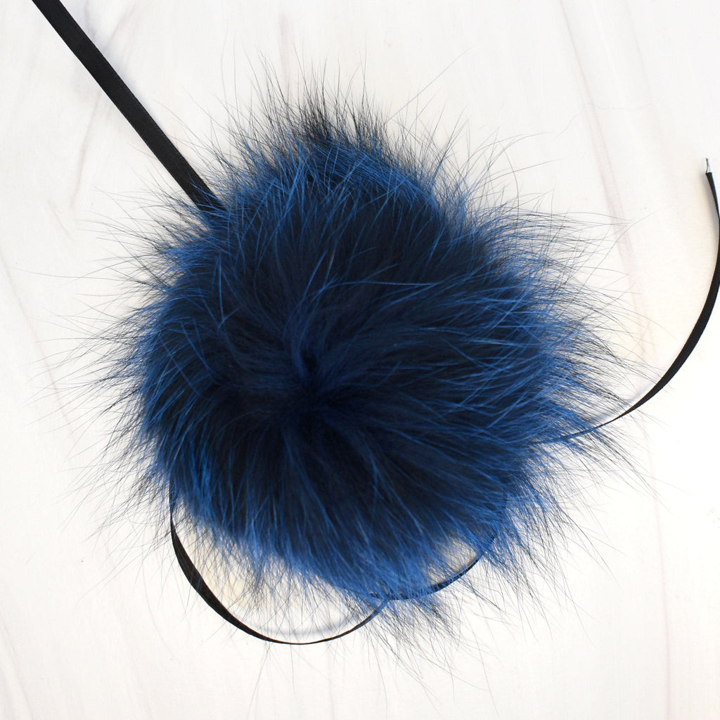 Schildkraut Fur Co. Tools & Gifts Dyed Electric Blue Silver Fox Fur Pompoms by Schildkraut