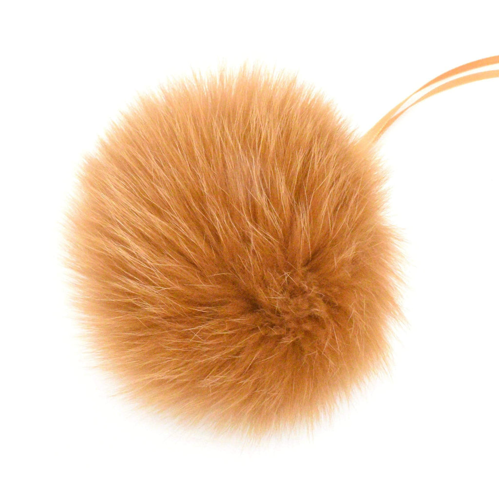 Schildkraut Fur Co. Tools & Gifts Dyed Whiskey Fox Fur Pompoms by Schildkraut
