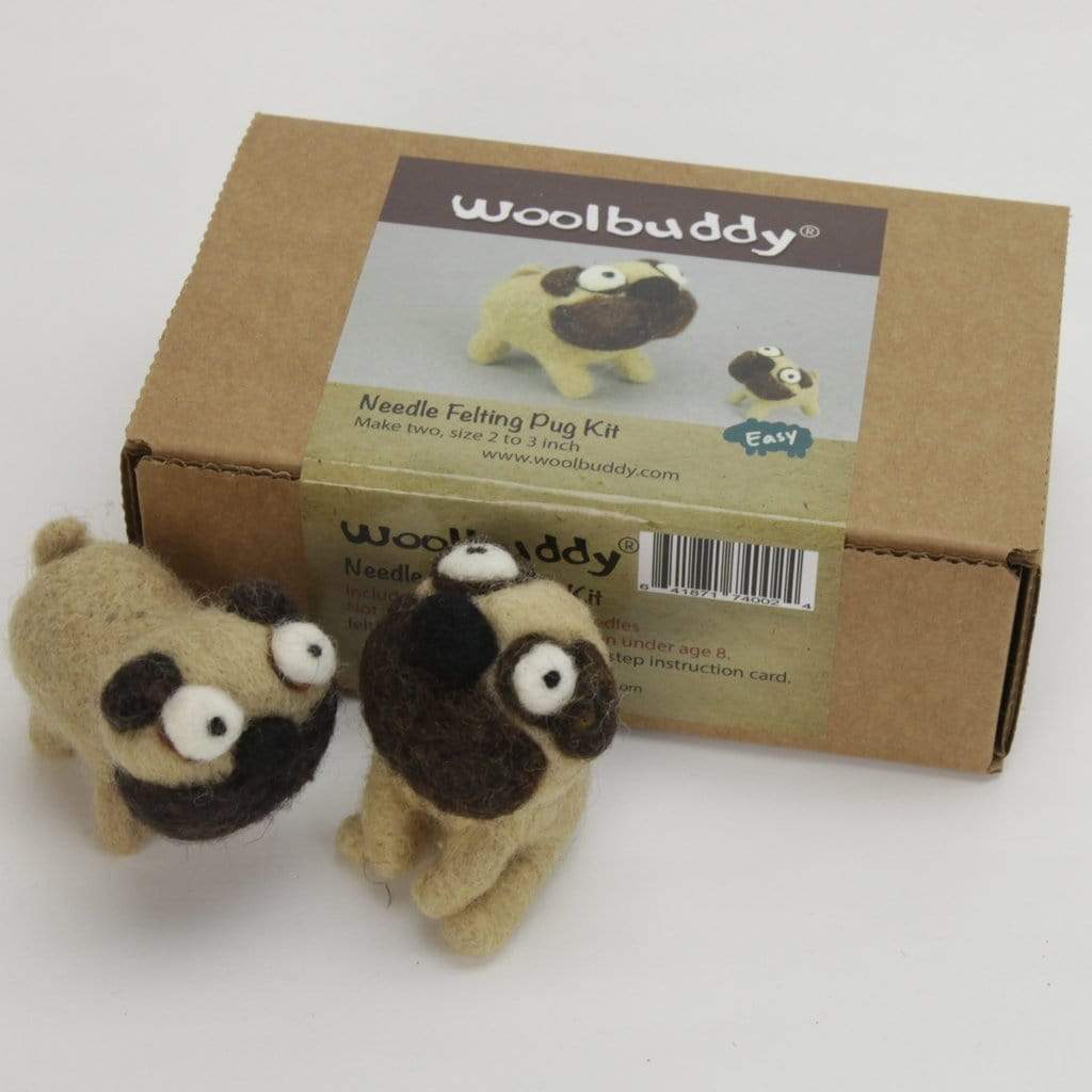 Woolbuddy Pug Woolbuddy Needle Felting Kits